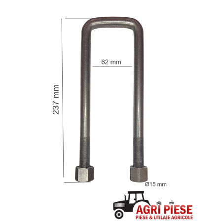 Brida fixare Ø15x62x237 mm ASF10871