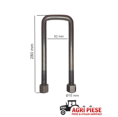 Brida arc Ø15x62x280 mm ASF10870