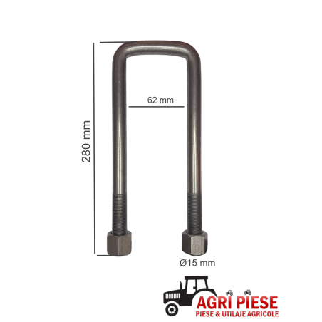 Brida arc Ø15x62x280 mm ASF10870