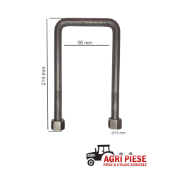 Brida fixare Ø15x98x210 mm ASF21670