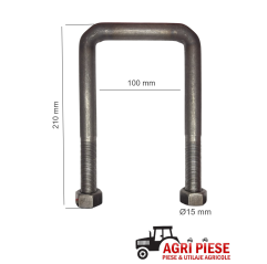 Brida fixare Ø15x100x210 mm ASF10878