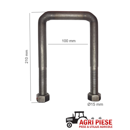 Brida fixare Ø15x100x210 mm ASF10878