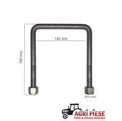 Brida fixare Ø15x142x190 mm ASF21681