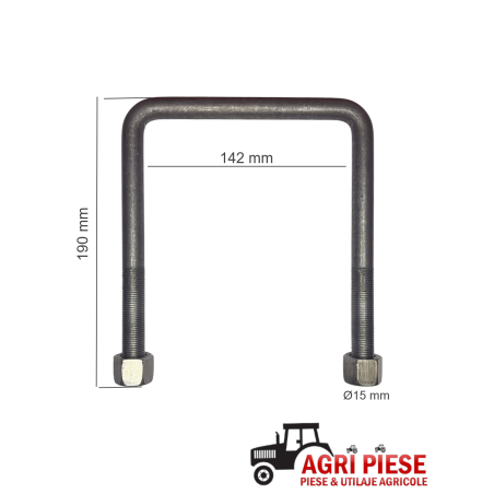 Brida fixare Ø15x142x190 mm ASF21681