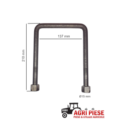 Brida fixare Ø15x137x210 mm ASF21682