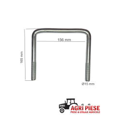 Brida semanatoare Gaspardo Ø15x156x165 mm