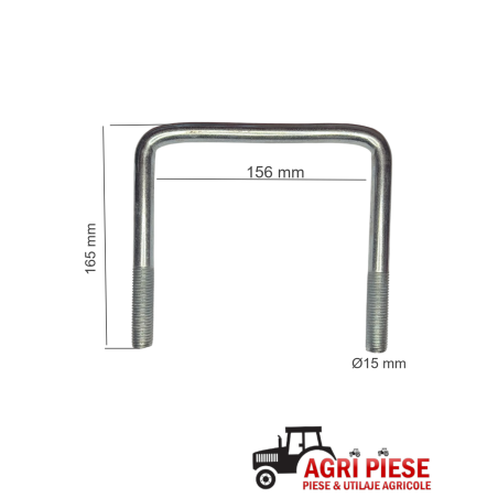 Brida semanatoare Gaspardo Ø15x156x165 mm