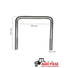 Brida fixare Maschio Gaspardo Ø15x150x215 mm