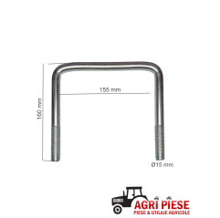 Brida fixare Maschio Gaspardo Ø15x155x160 mm