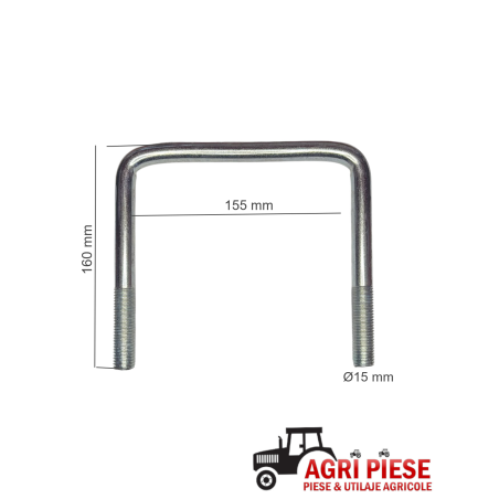 Brida fixare Maschio Gaspardo Ø15x155x160 mm