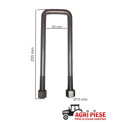 Brida fixare Ø15x65x255 mm ASF10872