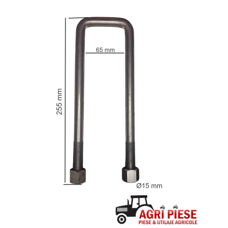 Brida fixare Ø15x65x255 mm ASF10872