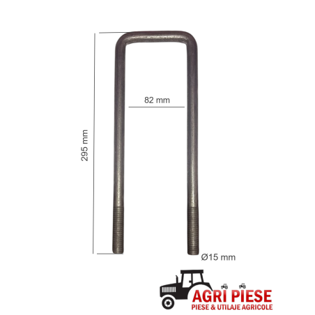 Brida fixare Ø15x82x295 mm ASF11061