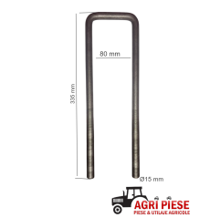 Brida fixare Ø15x80x335 mm ASF11063