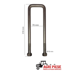 Brida fixare Ø19x78x318 mm ASF21335