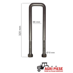 Brida fixare Ø19x66x320 mm ASF21644