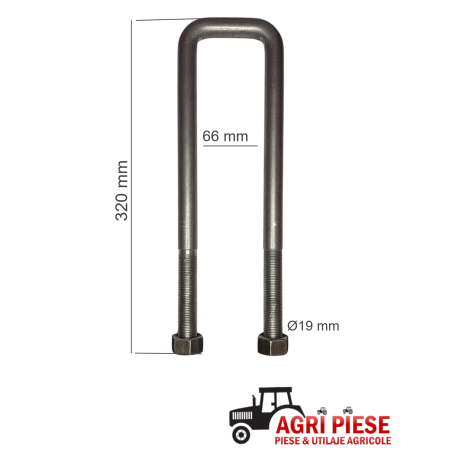Brida fixare Ø19x66x320 mm ASF21644