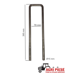 Brida fixare Ø15x78x395 mm ASF11066