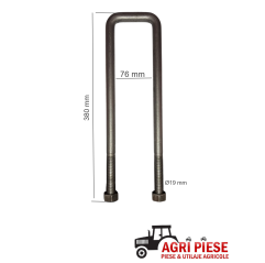 Brida fixare Ø19x76x380 mm ASF21643