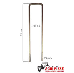 Brida fixare Ø15x97x515 mm ASF11071