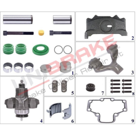 Kit reparatie etrier Wabco PAN19-22 parte montare stanga punte Saf