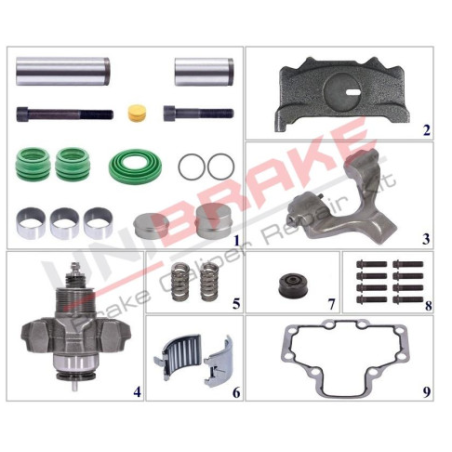 Kit reparatie etrier Wabco PAN19-22 parte montare stanga punte Saf