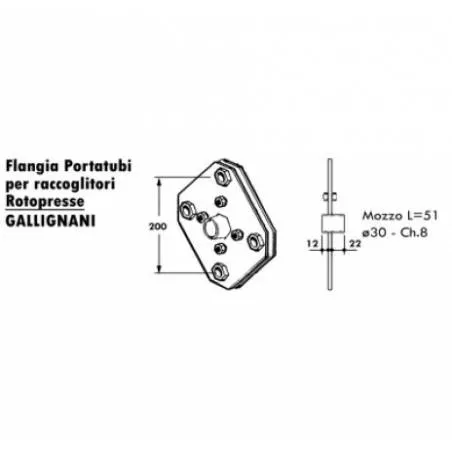 FLANSA PRESA BALOTAT GALLIGANI 65.260 Agricola Ricambi - 1