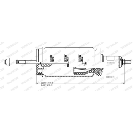 Amortizor cabina punte fata Scania G/P/R/S 2621043,2621045 - 1