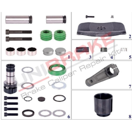 Kit reparatie etrier complet parte montare stanga Wabco 1300V-G Type