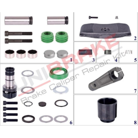 Kit reparatie etrier complet parte montare dreapta Wabco 1300 V-G Type