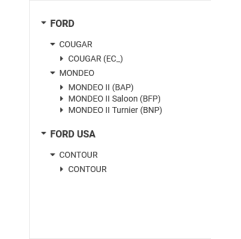 Cap bara directie dreapta Ford Cougar/Mondeo 1026948,97BX3289AA