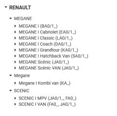 Bieleta directie dreapta/stanga Renault Megane/Scenic 7701472087 - 3