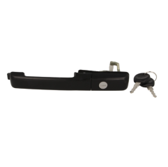 Maner usa Fata Stanga (cu cheie, exterior, cu incuietoare, negru) Volkswagen 357837205B,100 910 0006 - 1