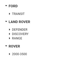 Kit montare placute frana fata/spate Ford Transit/Land Rover 180233,1642643