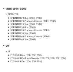 Kit reparatie etrier dreapta/stanga Mercedes Sprinter/VW LT 8170204524,2D0615423A
