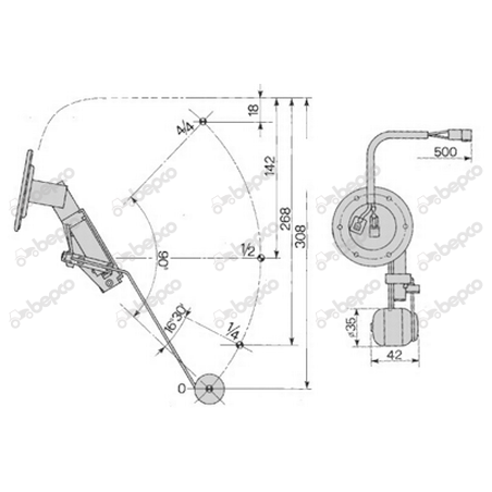 SONDA REZERVOR FIAT 55-66, 60-66, 70-66, 5140580