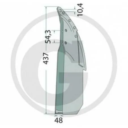 PATINA COMPLETA SEMANATOARE GASPARDO 1800590010, 77.506 Agricola Ricambi - 1