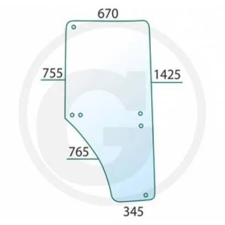 Geam Usa John Deere Usa Dreapta L169103 , L213355 , L77648 , L77654 , S-L77648 , SL77648 Bepco - 1