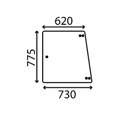 Geam Lateral Fendt 4047-47, 281.507.350.030 , 281507350030 , 281507351030 , 321/281507350030 Bepco - 1