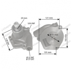 Pompa Apa Case IH 101.100.025, 755632R2 , B38619, 755632R2 Enpaco - 2