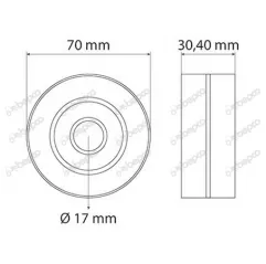 Rola intinzator curea John Deere 6135-18 , AL112293 , AL113385