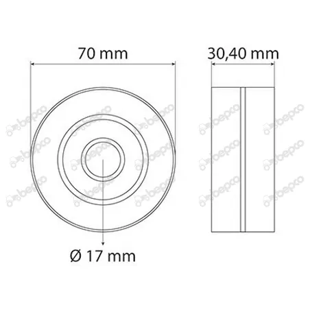 Rola intinzator curea John Deere 6135-18 , AL112293 , AL113385