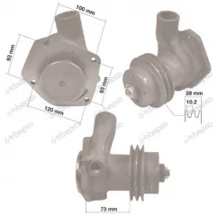 Pompa Apa Zetor KMP197, 83017539 , 83017969 , 84017500 , 84017529 , Z84017500 THM - 3