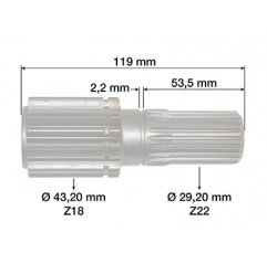 Ax planetar John Deere 04349974, 5214382, 81683C1