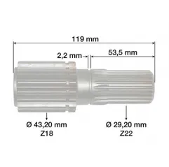 Ax planetar John Deere 04349974, 5214382, 81683C1