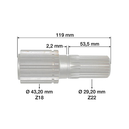 Ax planetar John Deere 04349974, 5214382, 81683C1