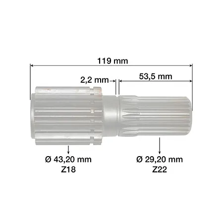 Ax planetar John Deere 04349974, 5214382, 81683C1
