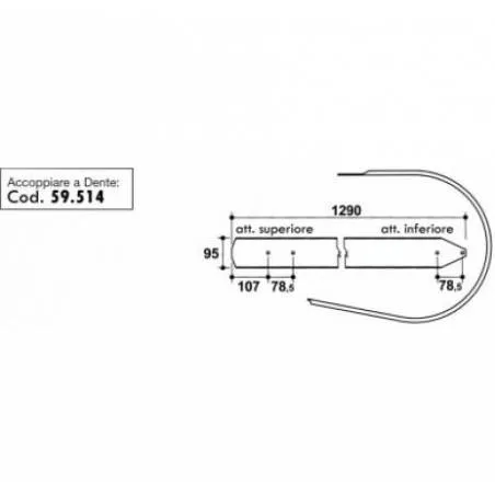 CENTURA PRESA BALOTI SGORBATI 59.307 37756 Agricola Ricambi - 1