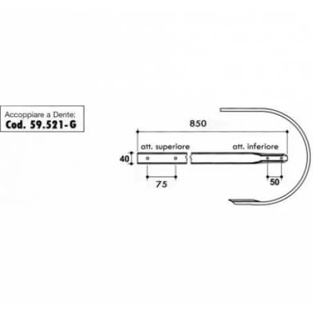 CENTURA PRESA BALOTAT GALLIGANI 59.404-I 3405296 Agricola Ricambi - 1