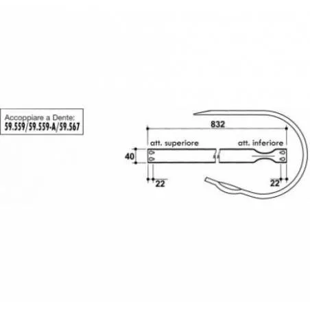 CENTURA PRESA BALOTAT GALLIGANI 59.412-A 300024 Agricola Ricambi - 1
